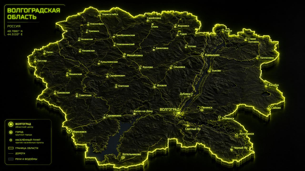 Карта покрытия Волгоград и область